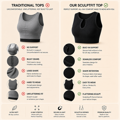 Koulango™ SculptFit Ribbed Crop Top
