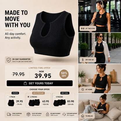 Koulango™ SculptFit Ribbed Crop Top