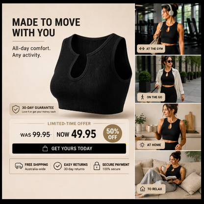 Koulango™ SculptFit Ribbed Crop Top